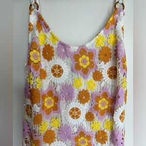 Zara Crochet Full Length Floral Dress